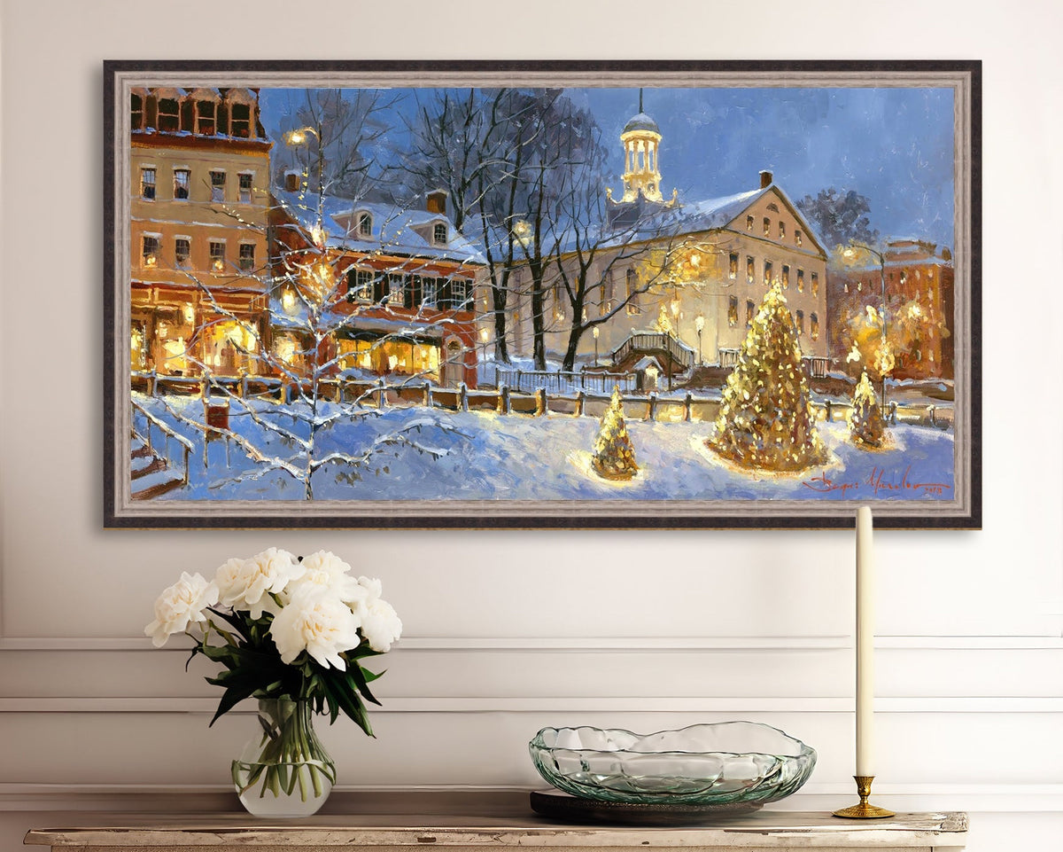 Painting of Christmas Tree on Main Street, Bethlehem 