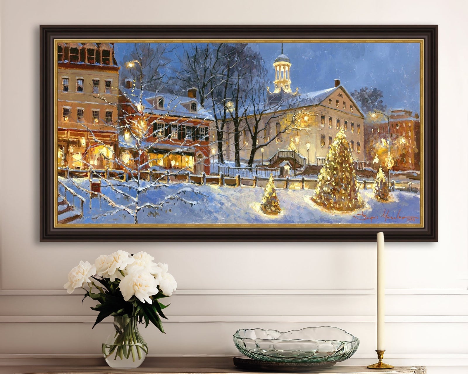 Painting of Christmas Tree on Main Street, Bethlehem 