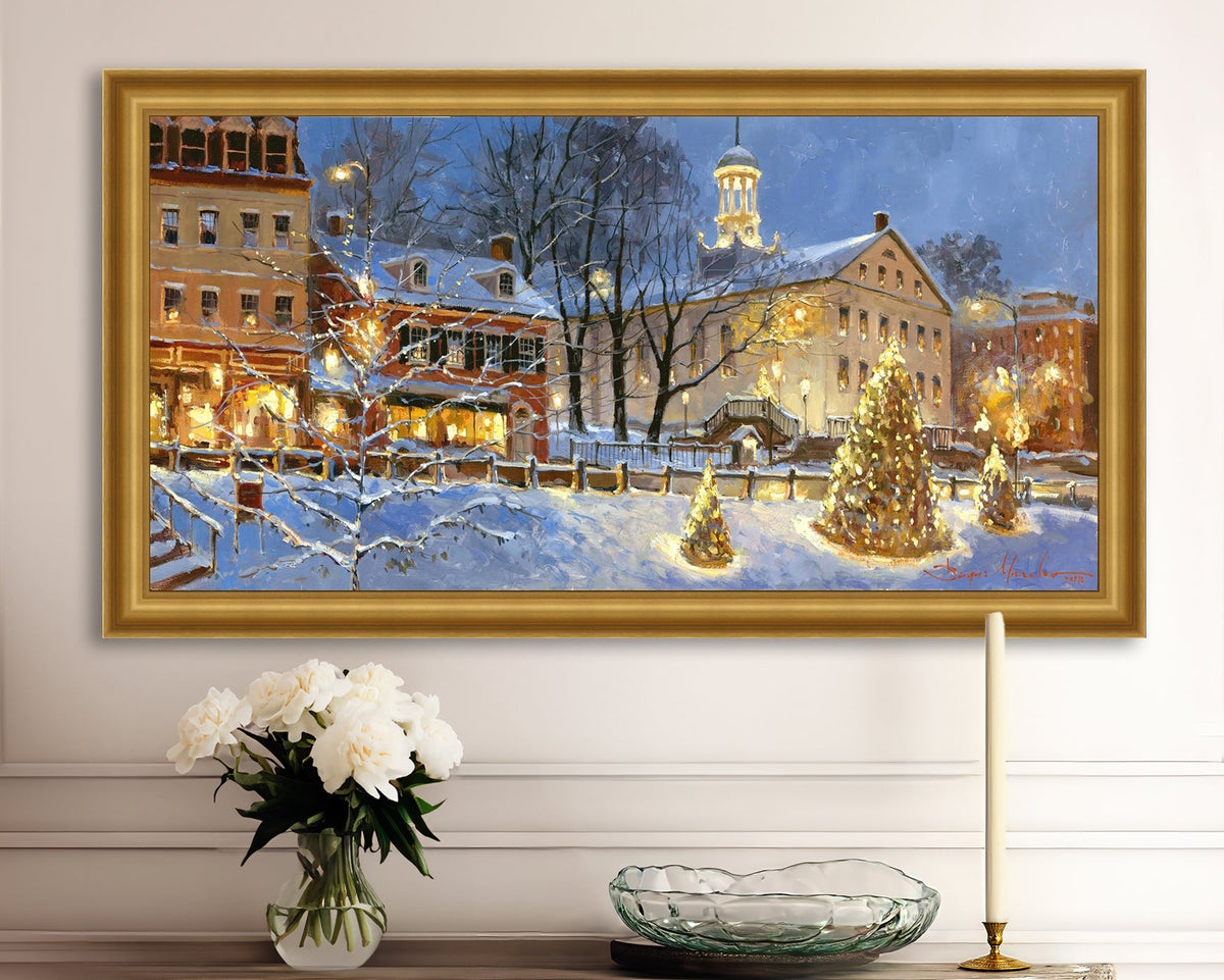 Painting of Christmas Tree on Main Street, Bethlehem 