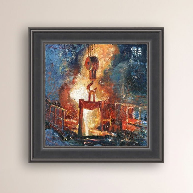 Painting of Molten Iron, Bethlehem Steel