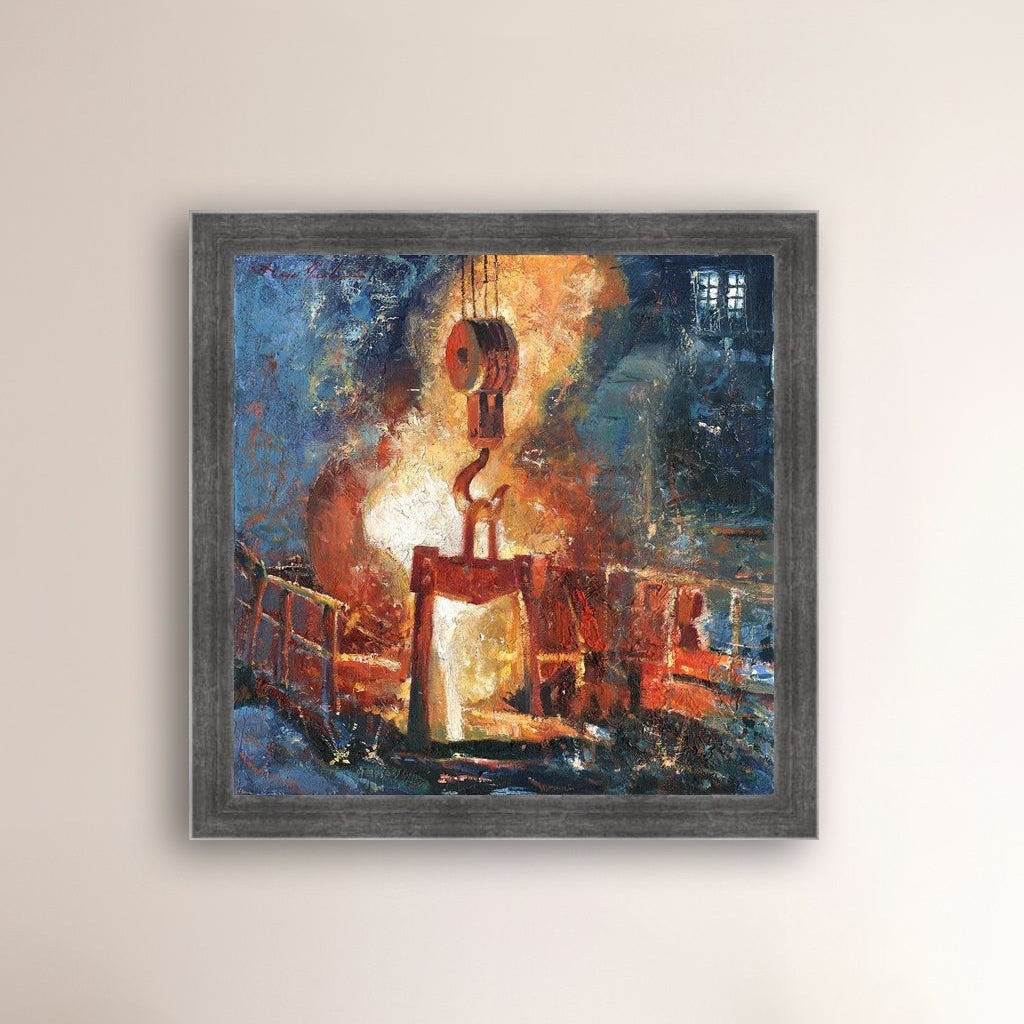 Painting of Molten Iron, Bethlehem Steel