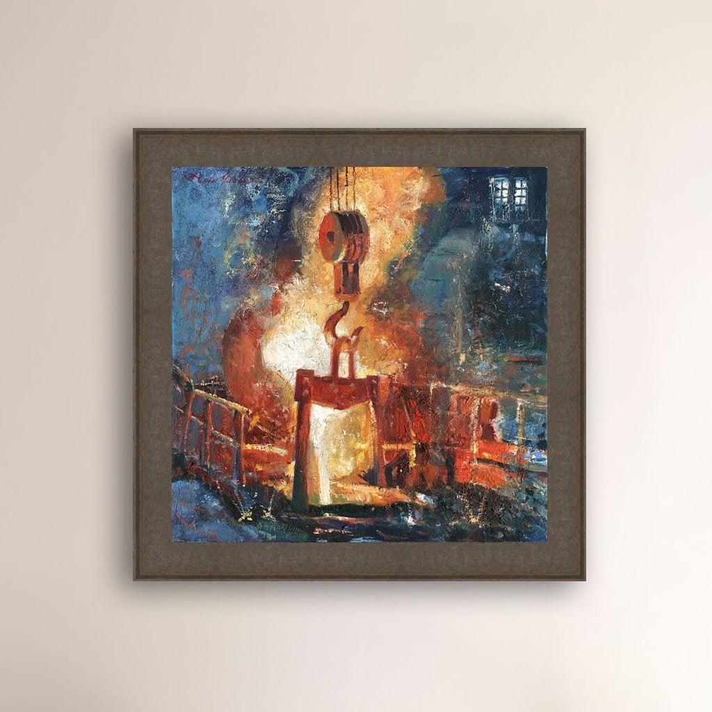 Painting of Molten Iron, Bethlehem Steel