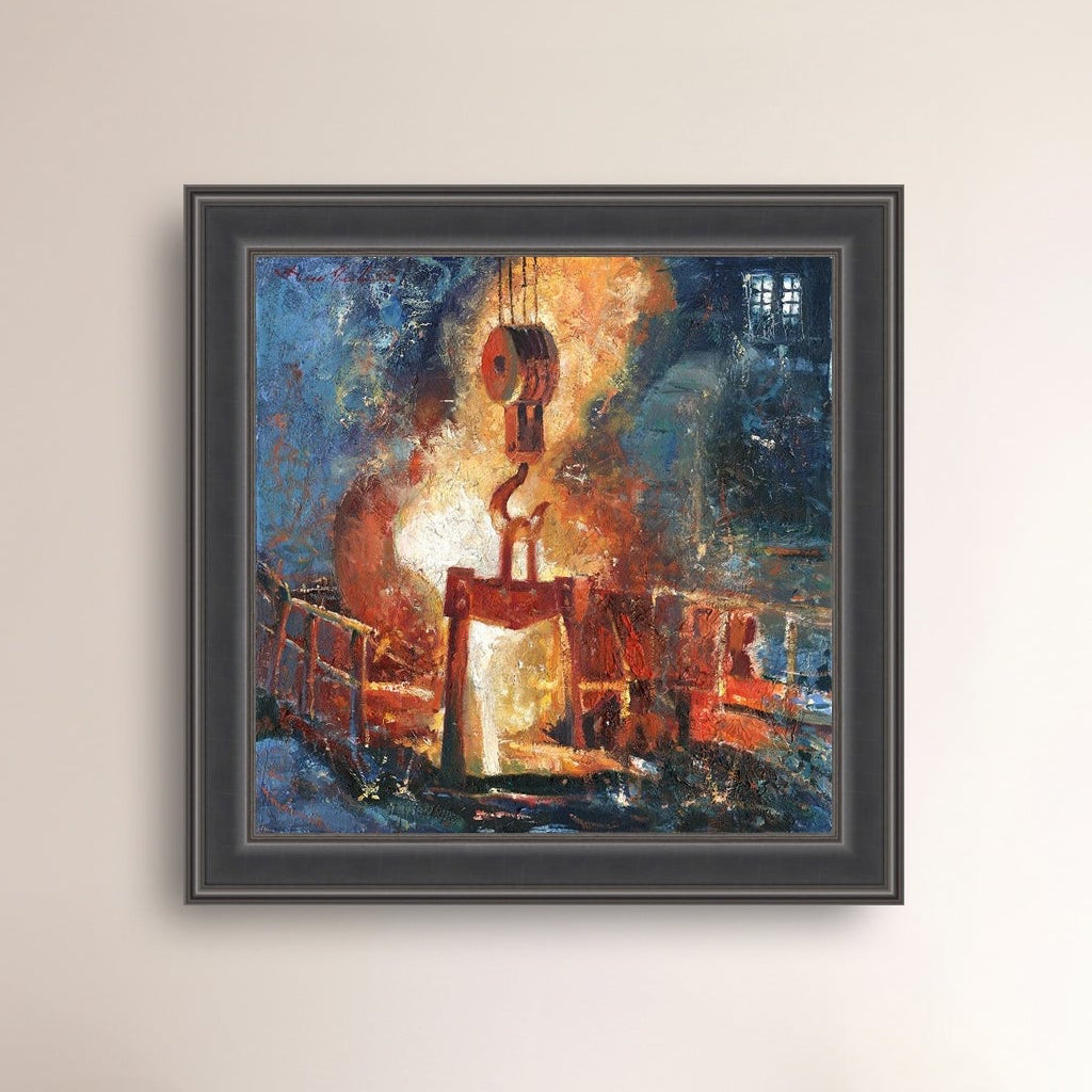 Painting of Molten Iron, Bethlehem Steel
