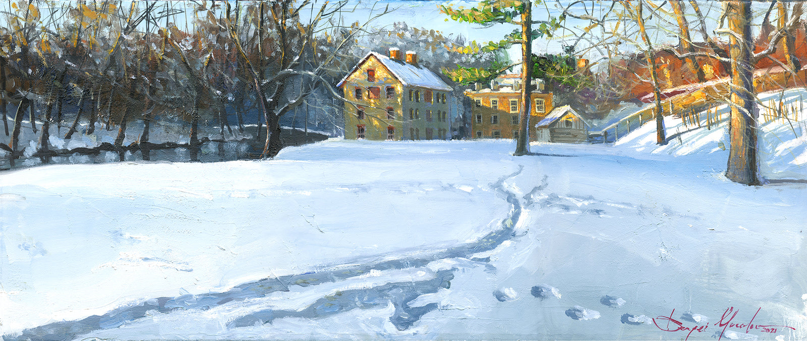 Colonial Industrial Quarter in the Snow