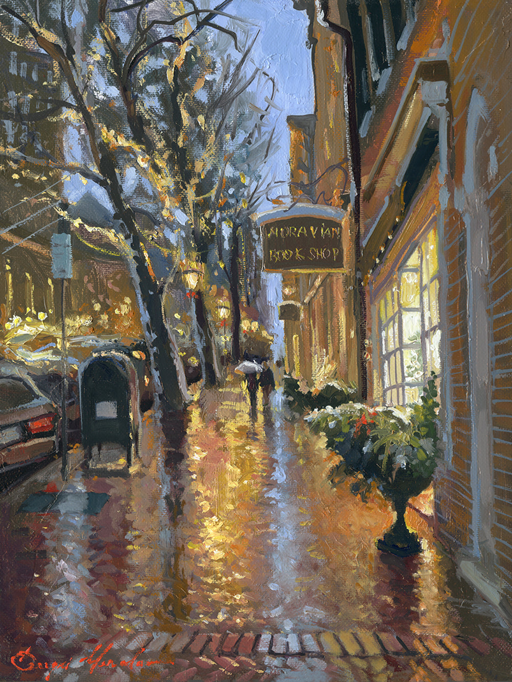 Rainy Evening on Main Street