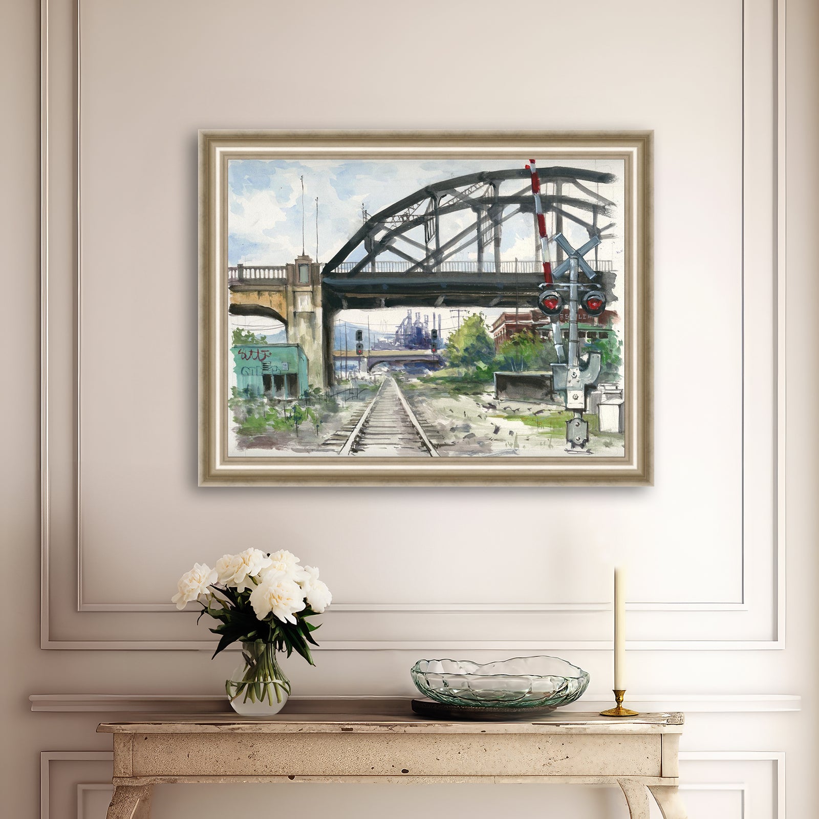 Rail Road Crossing Under Hill to Hill Bridge