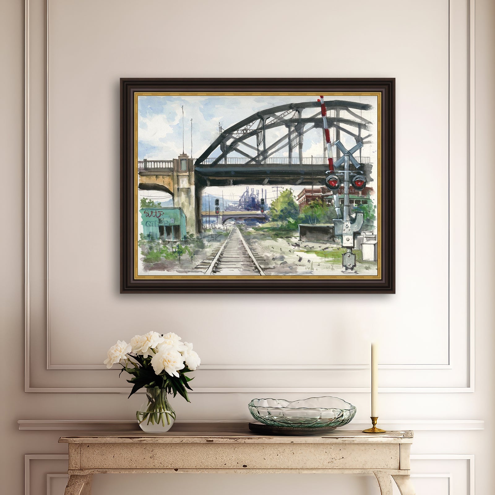 Rail Road Crossing Under Hill to Hill Bridge