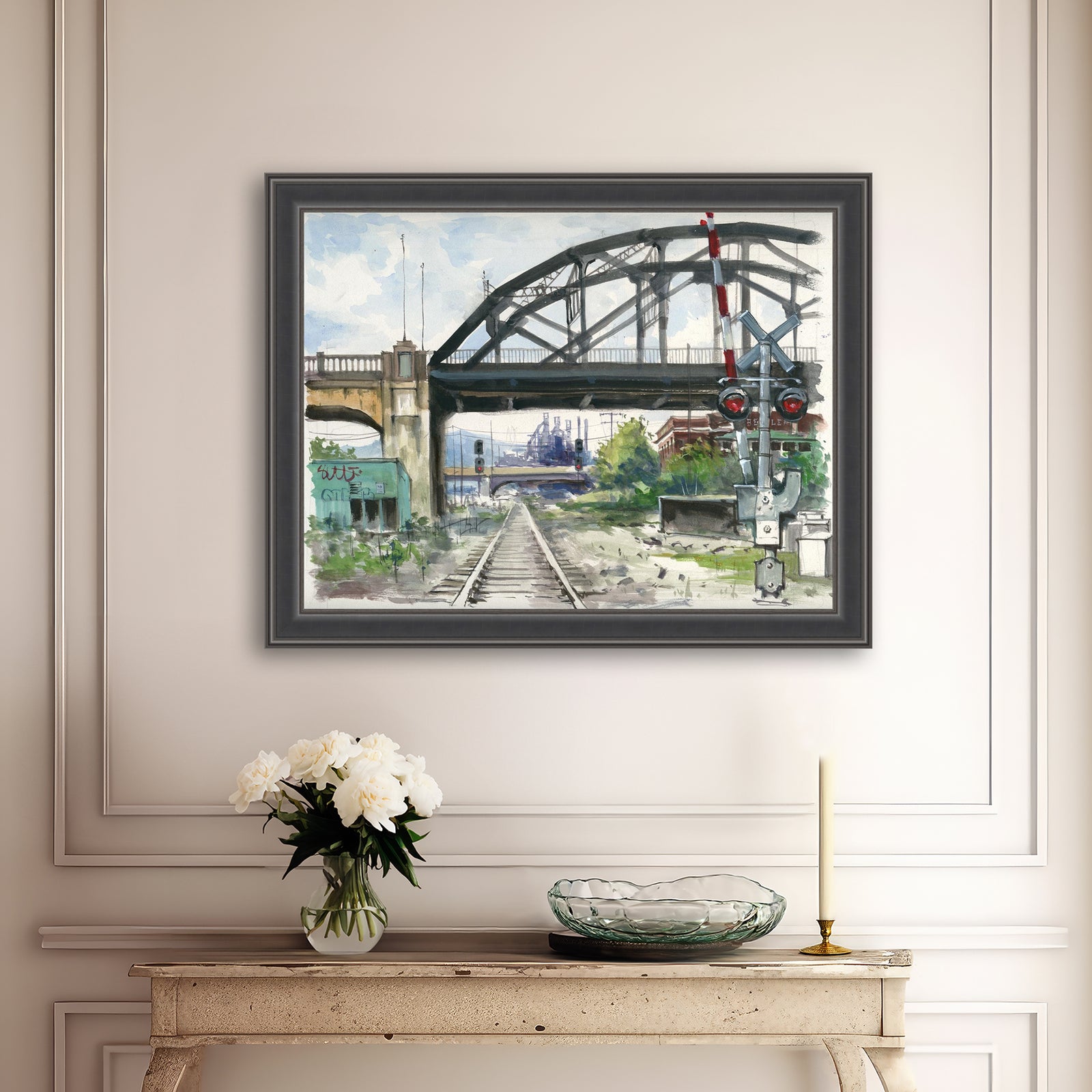 Rail Road Crossing Under Hill to Hill Bridge