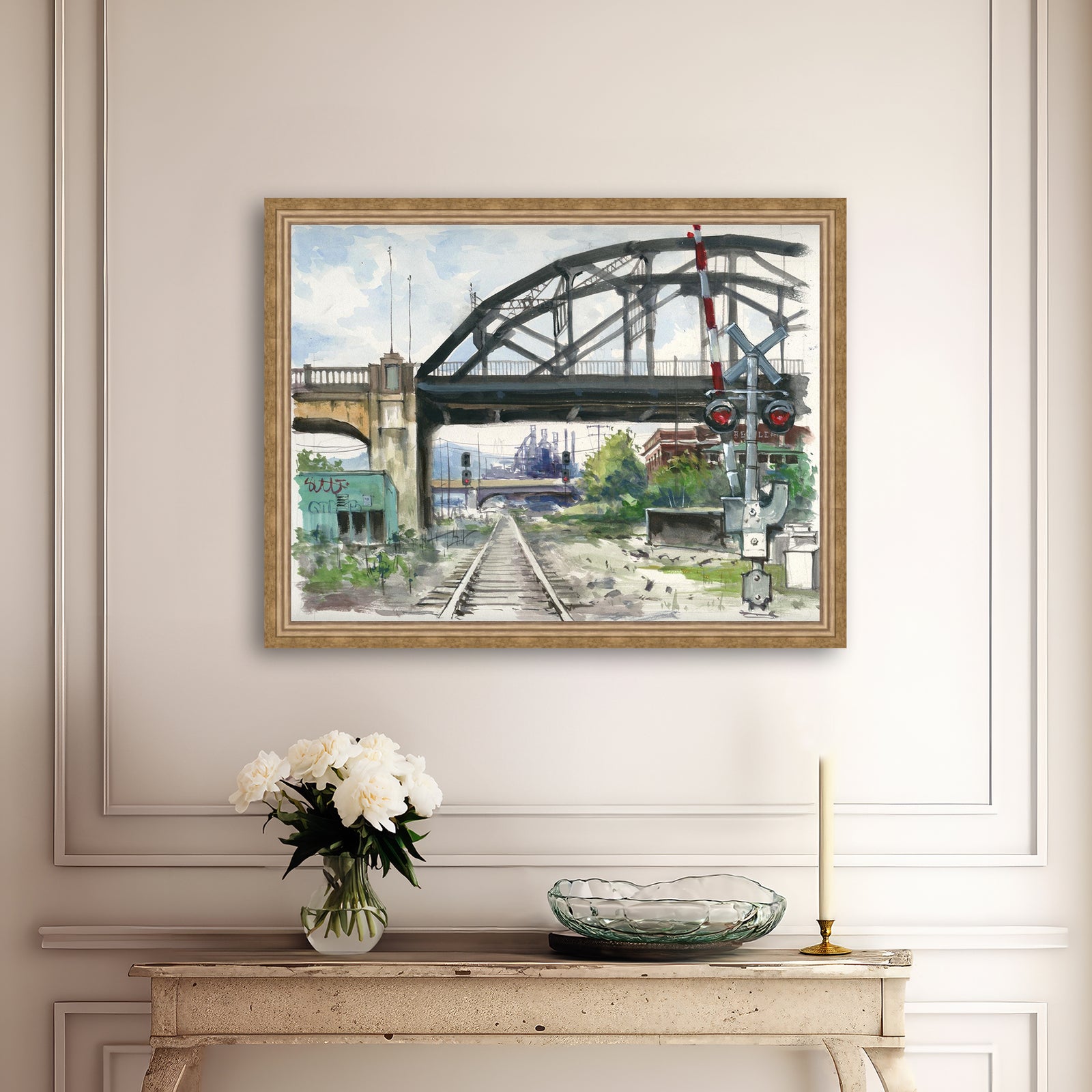 Rail Road Crossing Under Hill to Hill Bridge