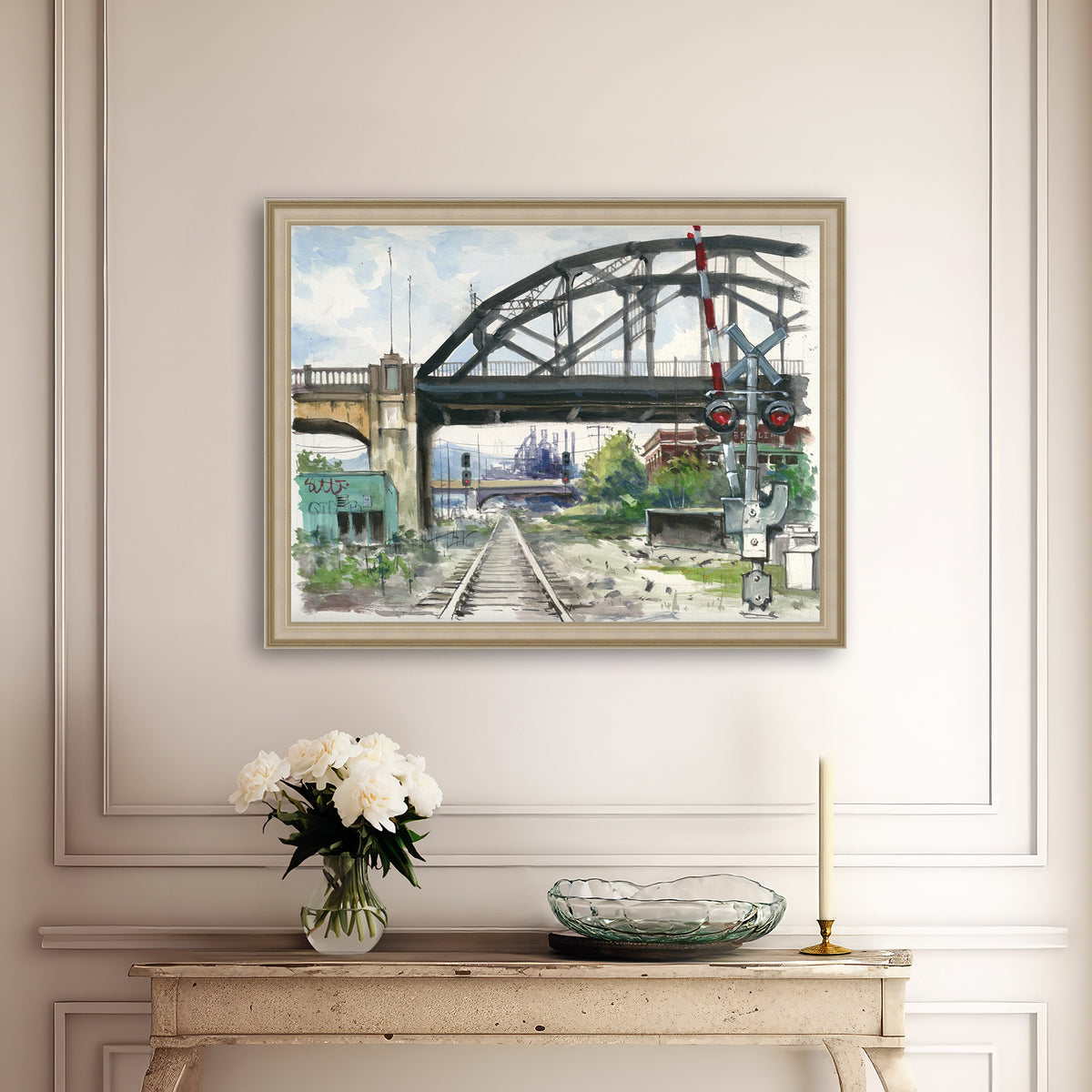 Rail Road Crossing Under Hill to Hill Bridge