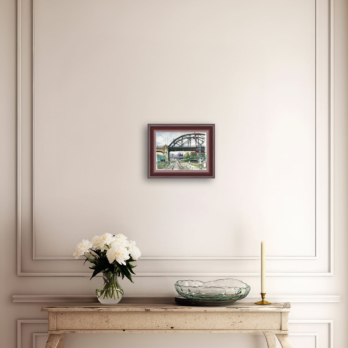 Rail Road Crossing Under Hill to Hill Bridge