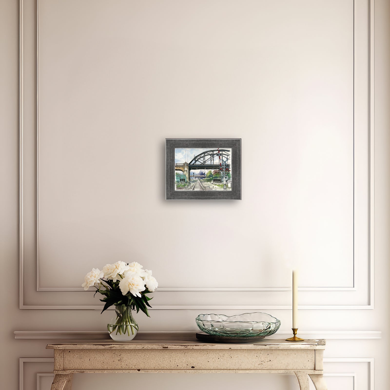 Rail Road Crossing Under Hill to Hill Bridge