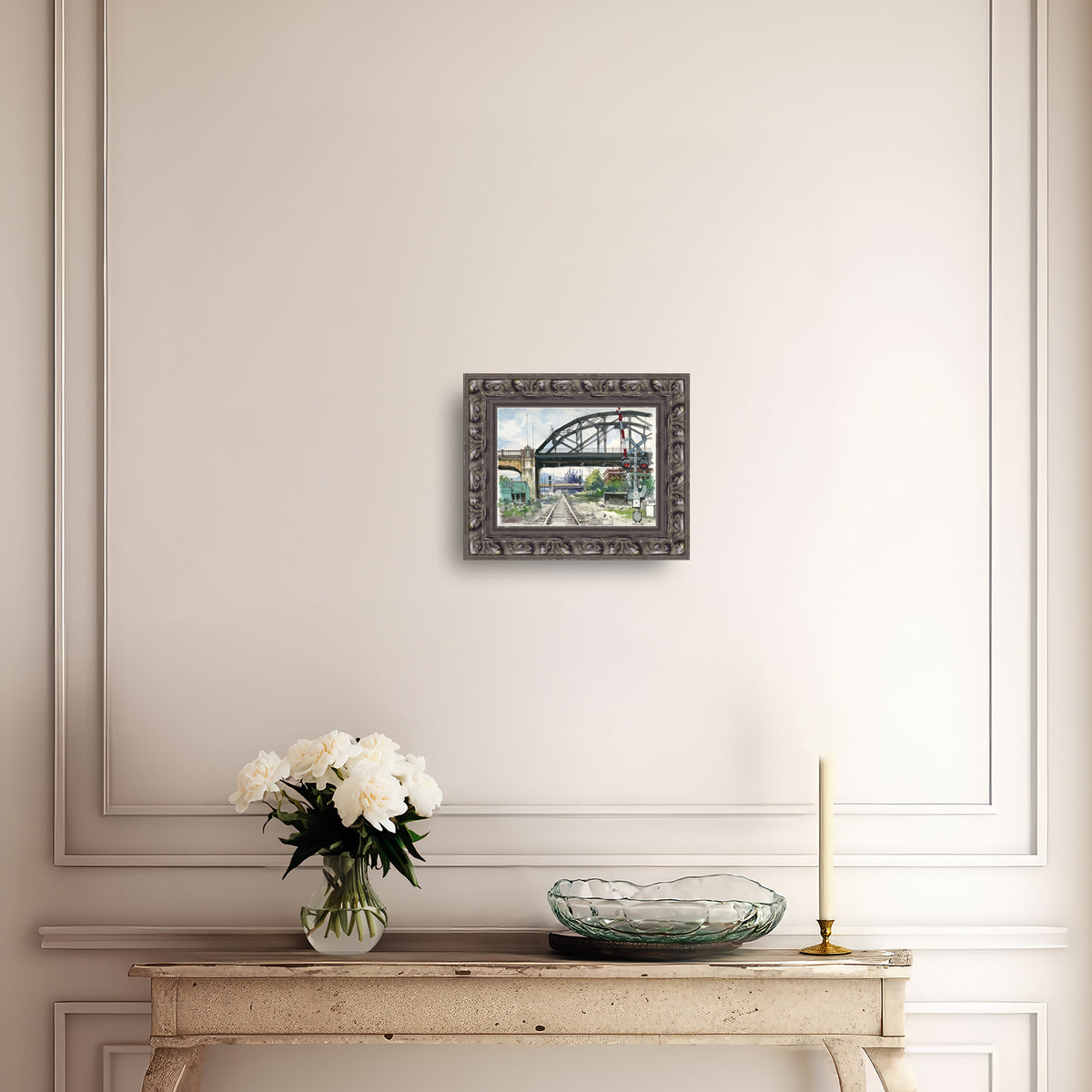 Rail Road Crossing Under Hill to Hill Bridge