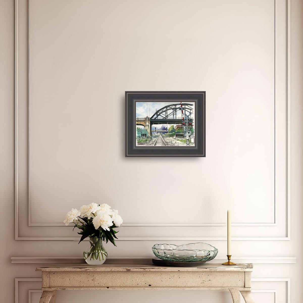 Rail Road Crossing Under Hill to Hill Bridge