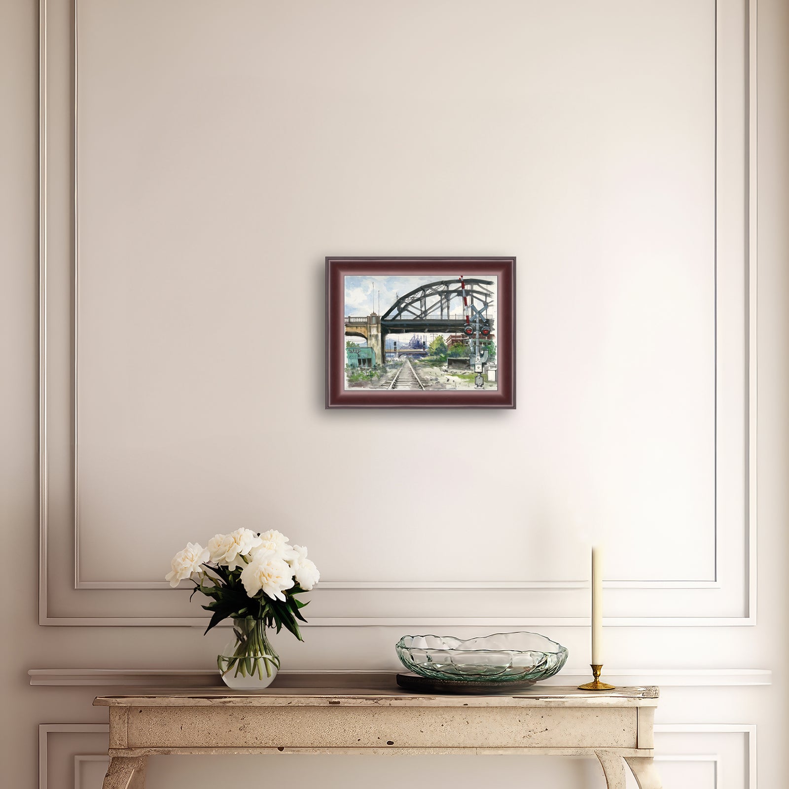 Rail Road Crossing Under Hill to Hill Bridge