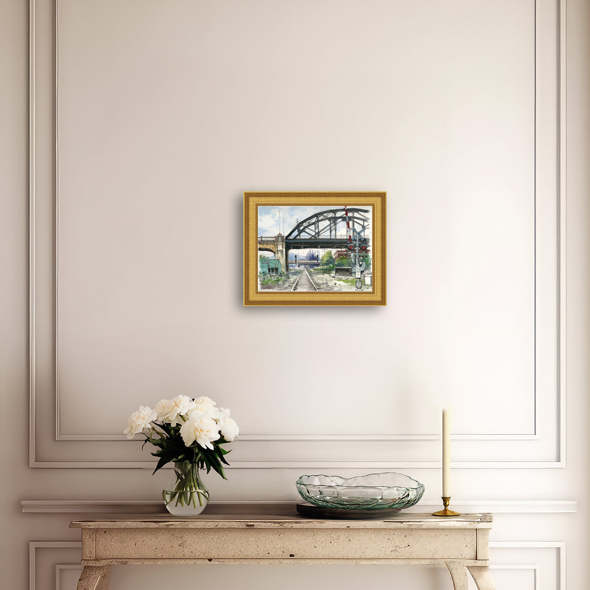 Rail Road Crossing Under Hill to Hill Bridge