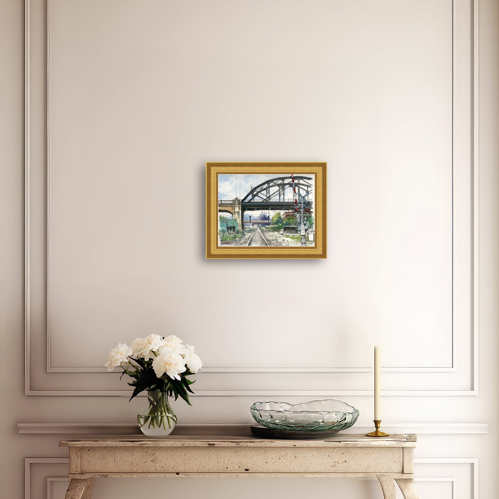 Rail Road Crossing Under Hill to Hill Bridge