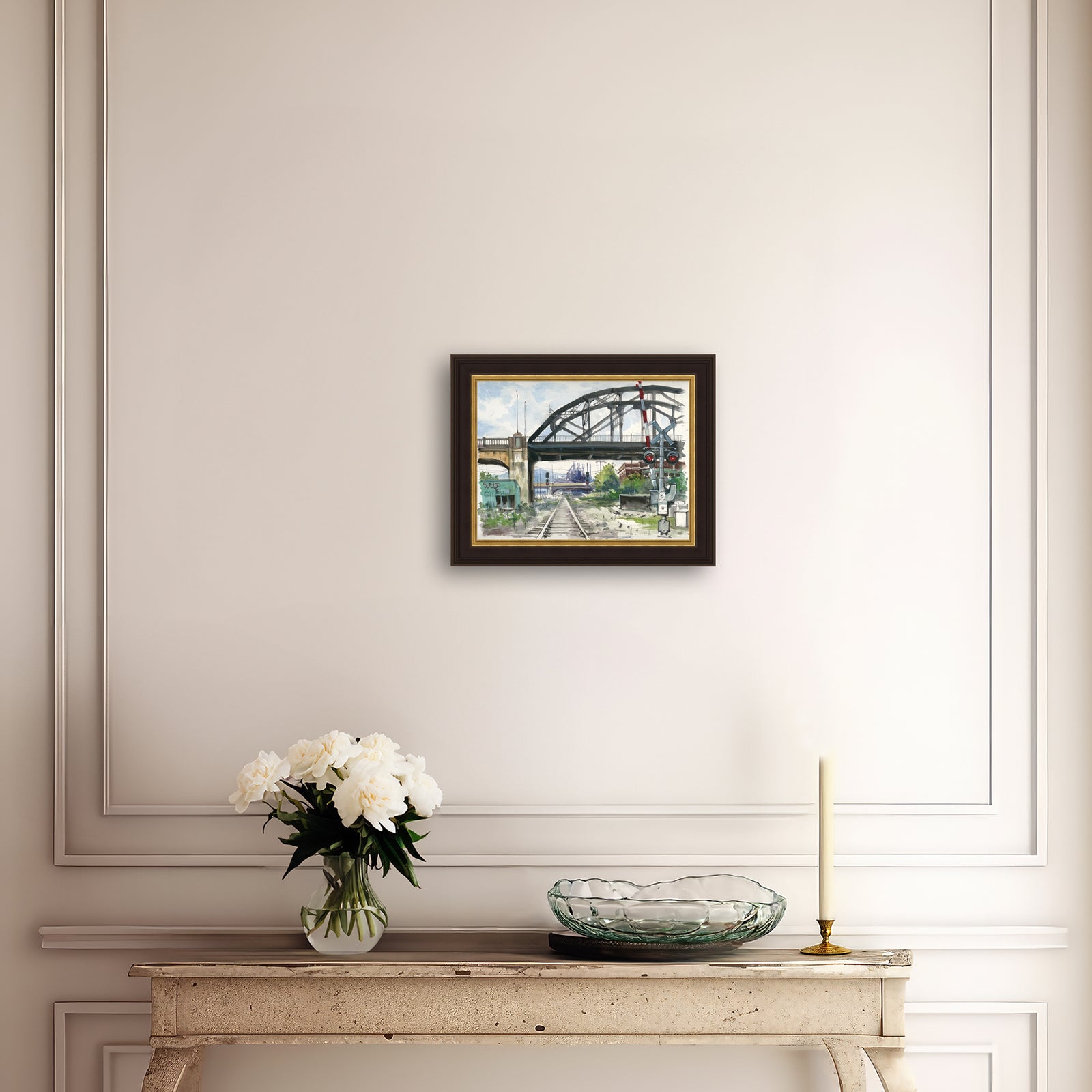 Rail Road Crossing Under Hill to Hill Bridge