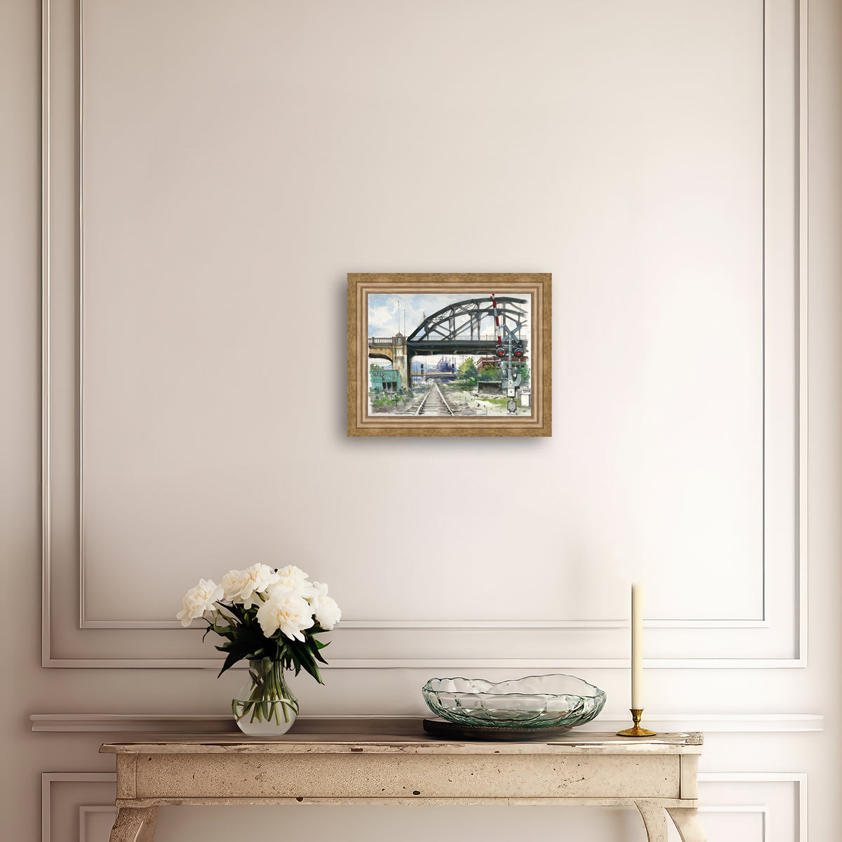 Rail Road Crossing Under Hill to Hill Bridge