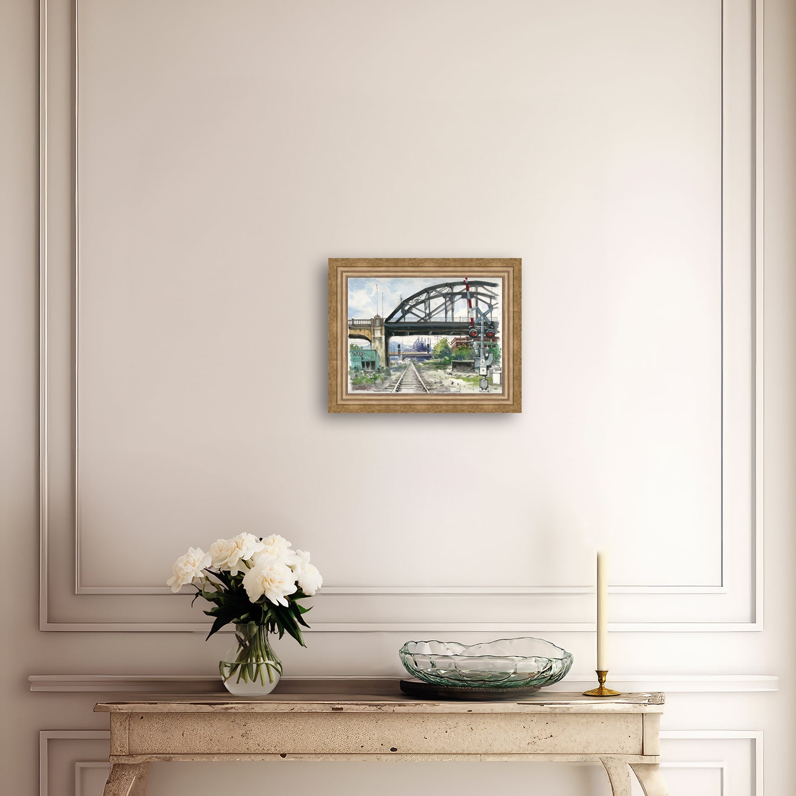 Rail Road Crossing Under Hill to Hill Bridge