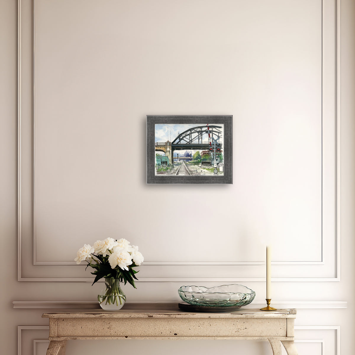 Rail Road Crossing Under Hill to Hill Bridge