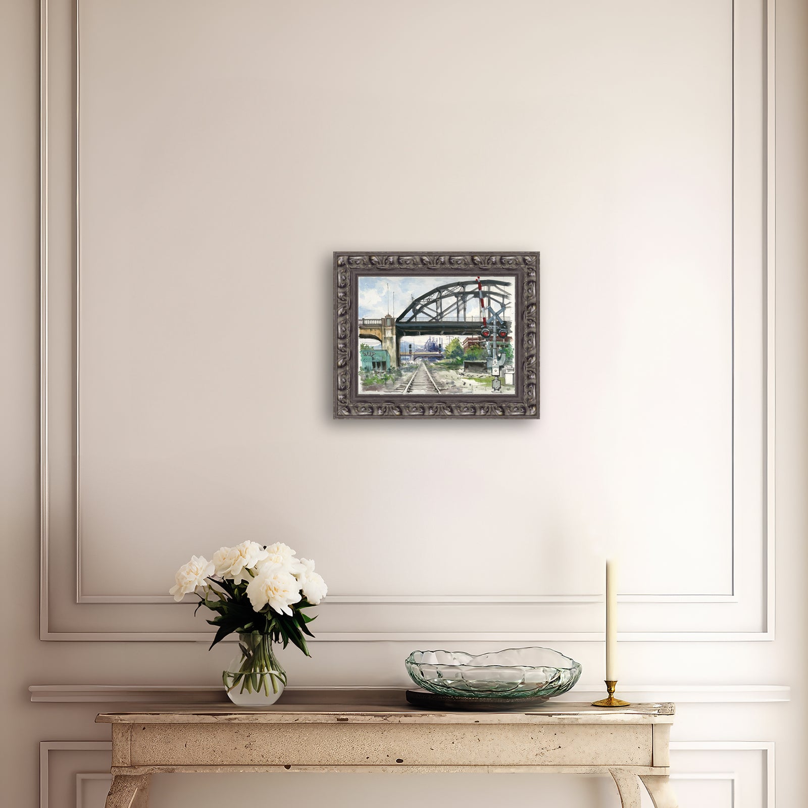 Rail Road Crossing Under Hill to Hill Bridge