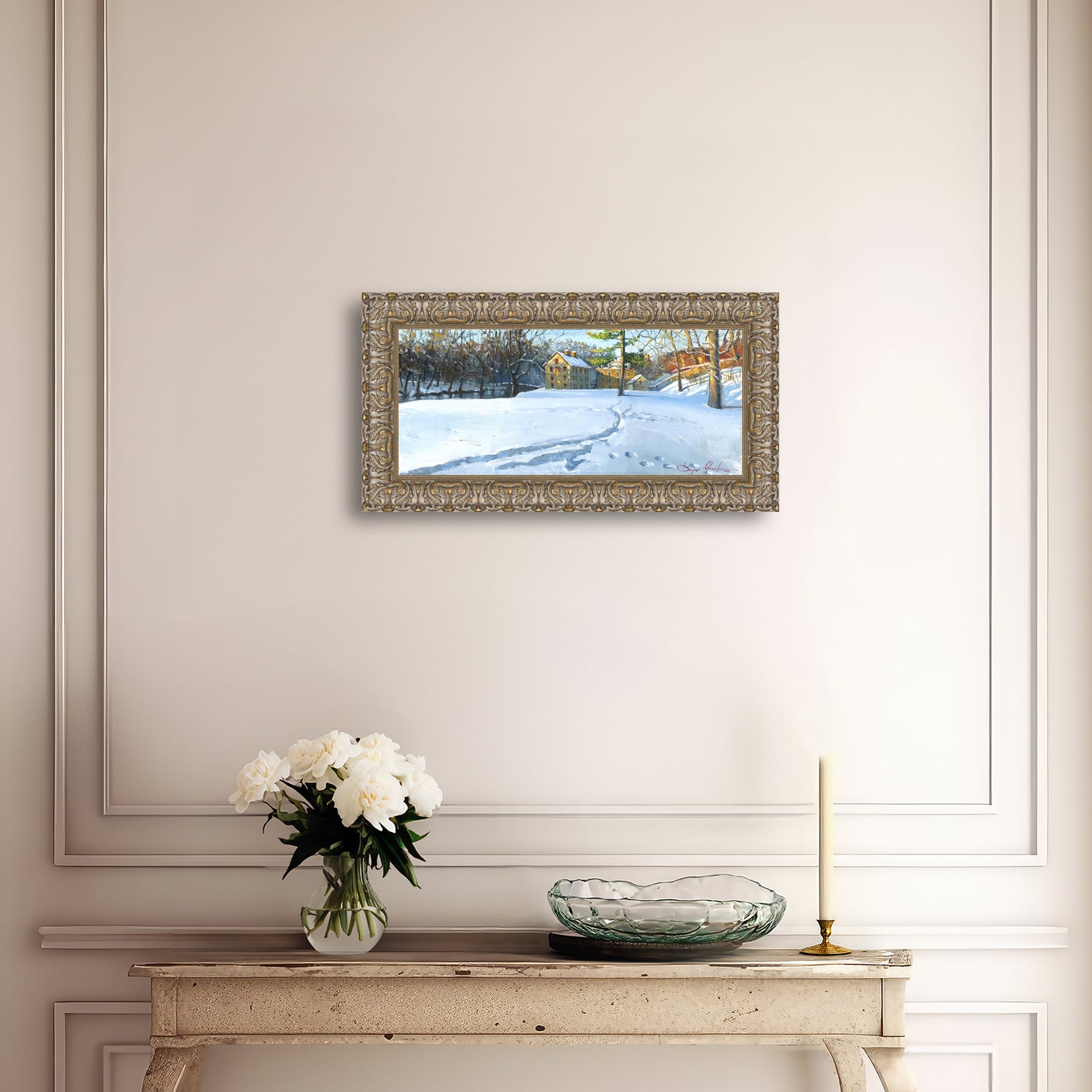 Colonial Industrial Quarter in the Snow