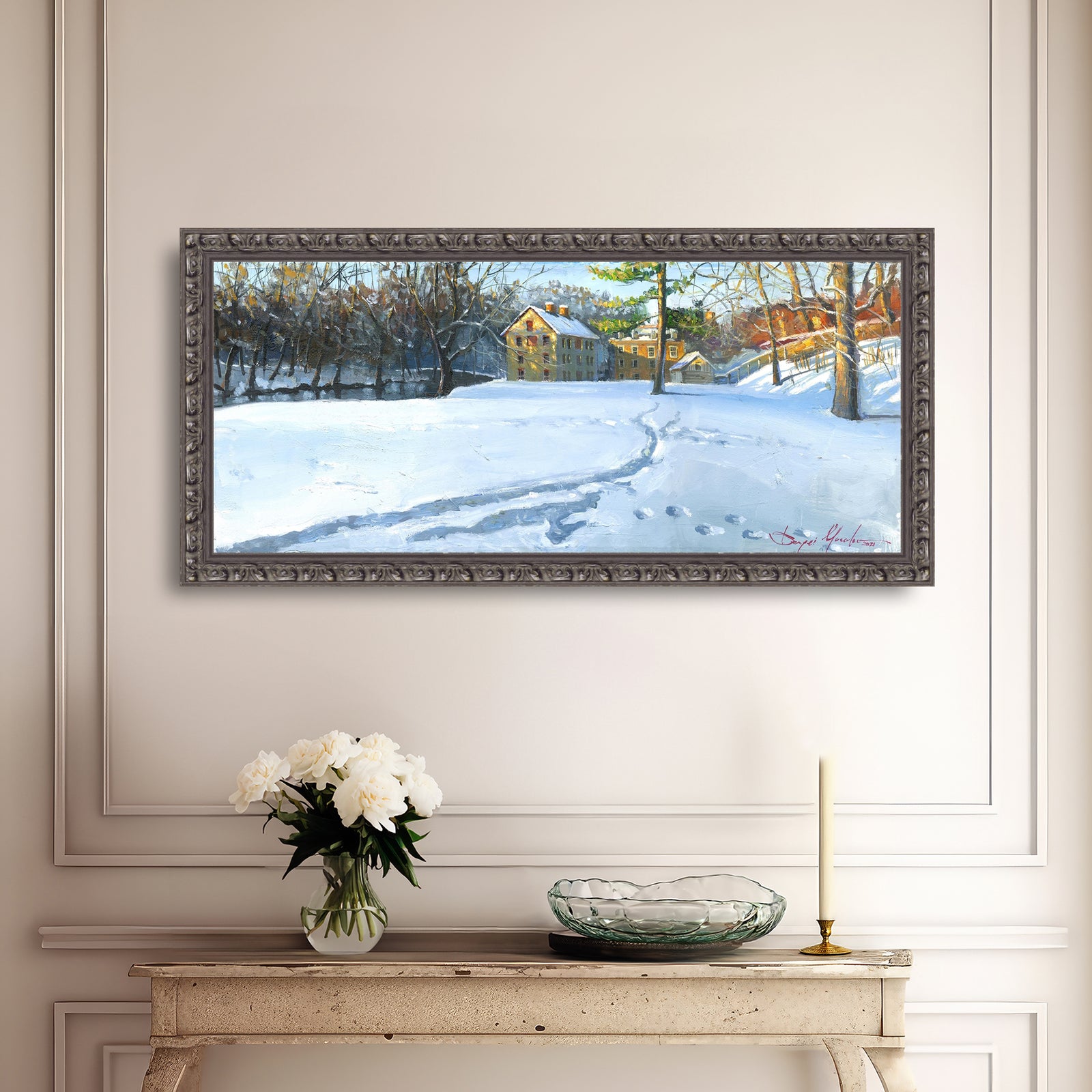 Colonial Industrial Quarter in the Snow