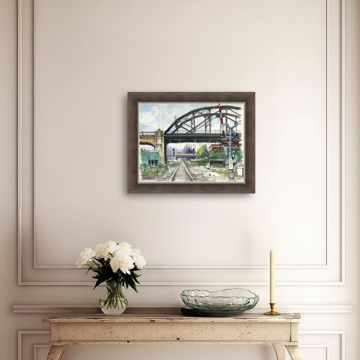 Rail Road Crossing Under Hill to Hill Bridge