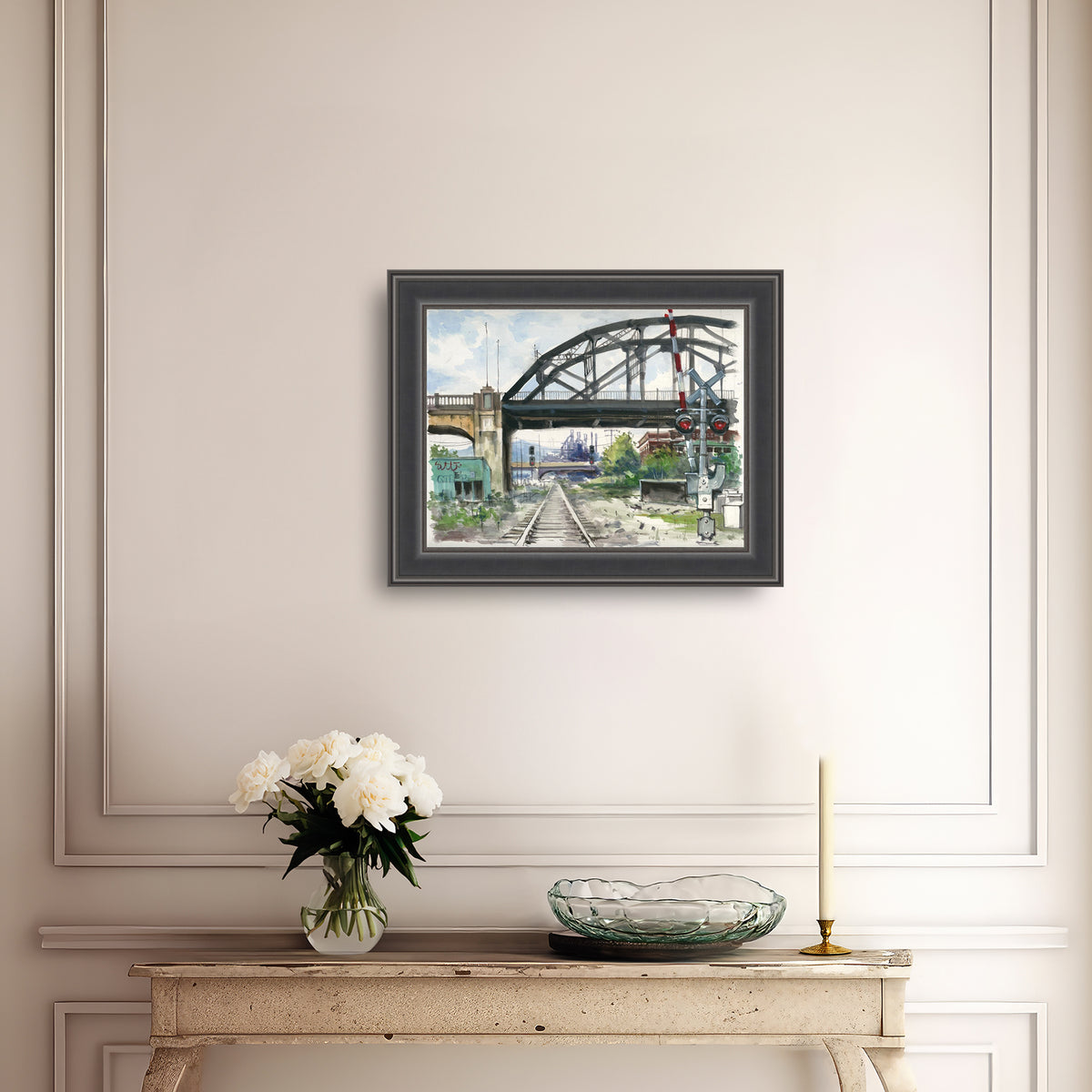 Rail Road Crossing Under Hill to Hill Bridge