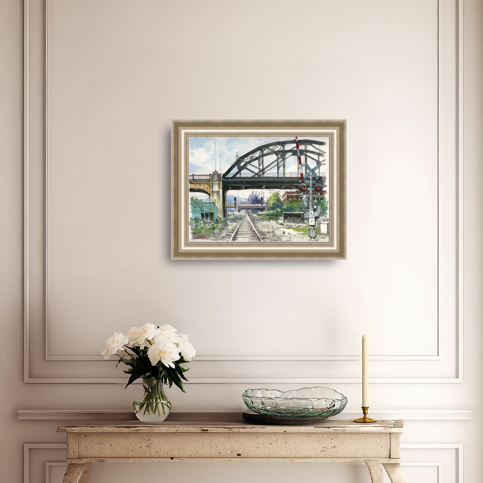 Rail Road Crossing Under Hill to Hill Bridge