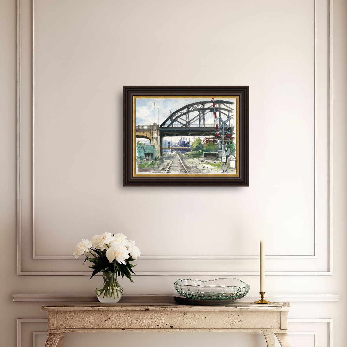 Rail Road Crossing Under Hill to Hill Bridge