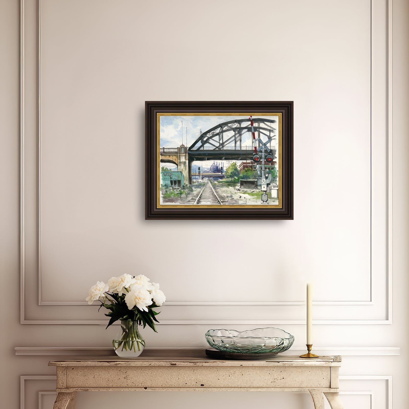 Rail Road Crossing Under Hill to Hill Bridge