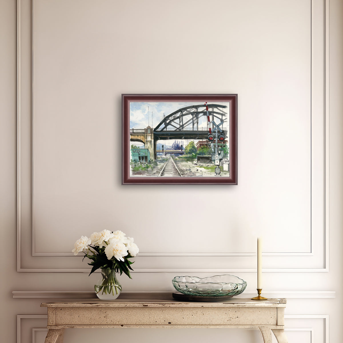 Rail Road Crossing Under Hill to Hill Bridge