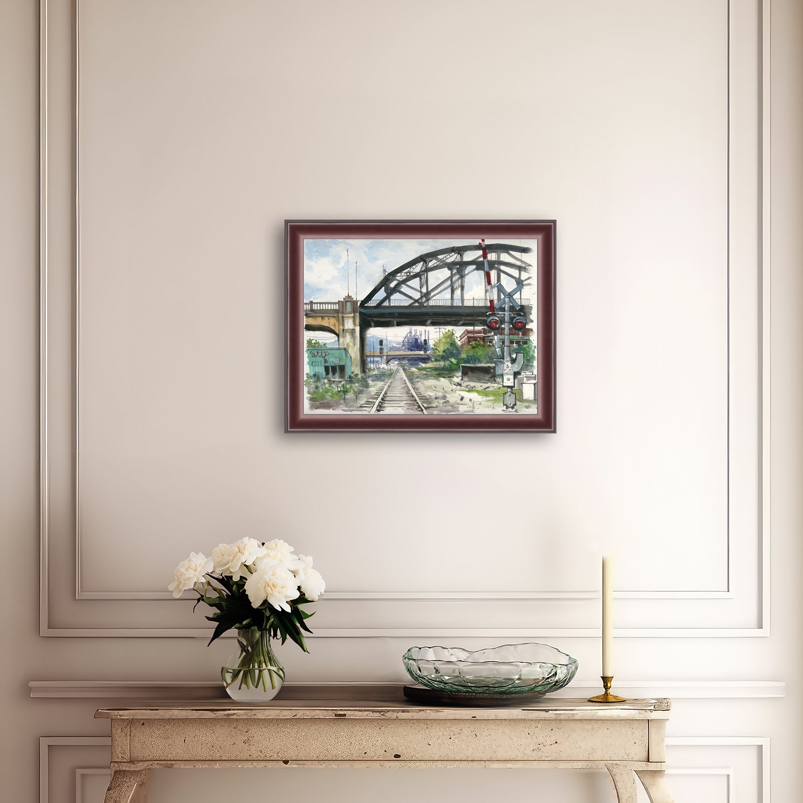 Rail Road Crossing Under Hill to Hill Bridge