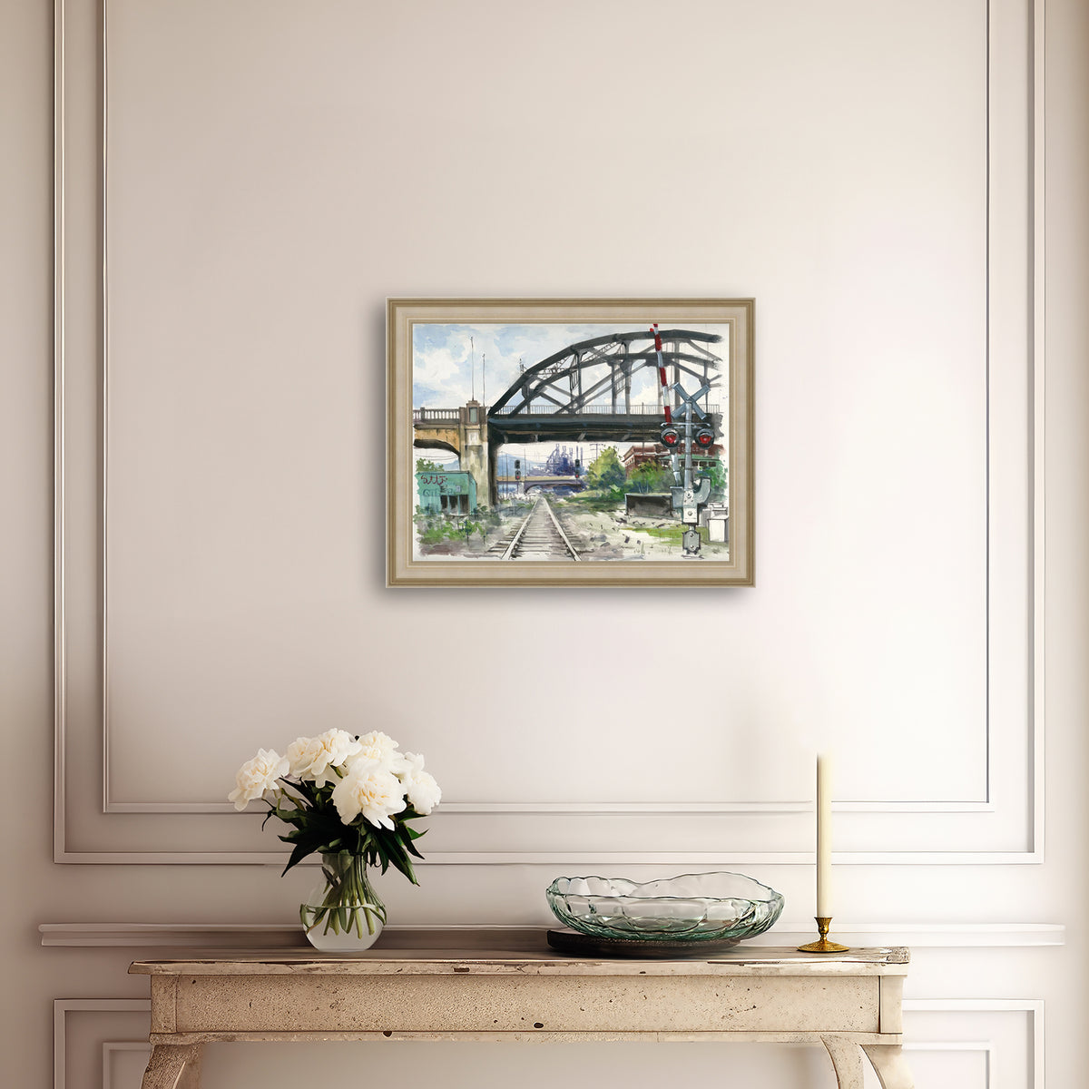 Rail Road Crossing Under Hill to Hill Bridge