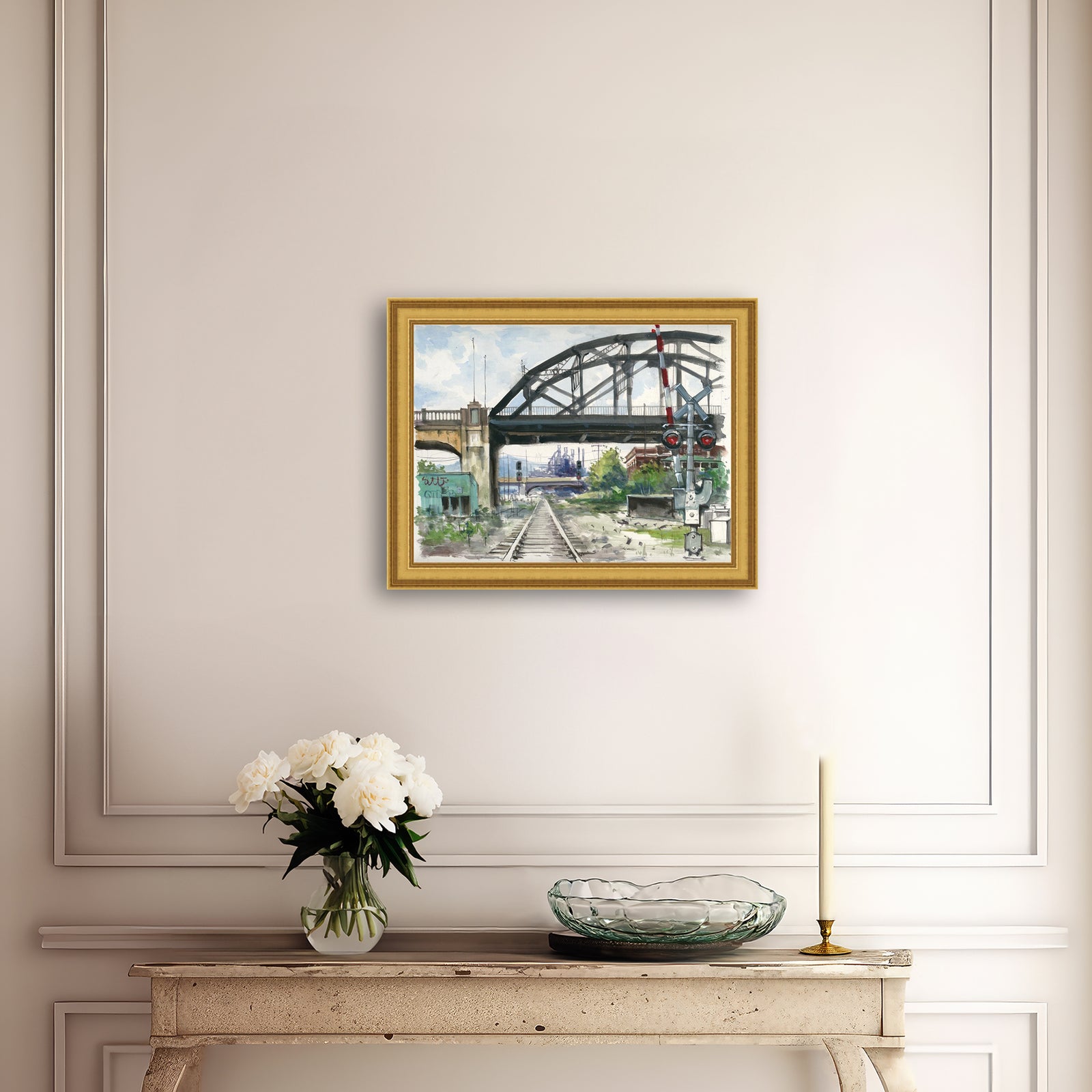 Rail Road Crossing Under Hill to Hill Bridge