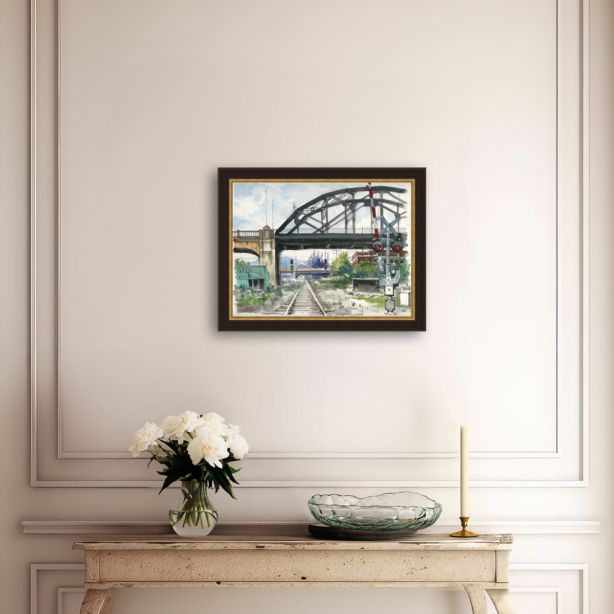 Rail Road Crossing Under Hill to Hill Bridge