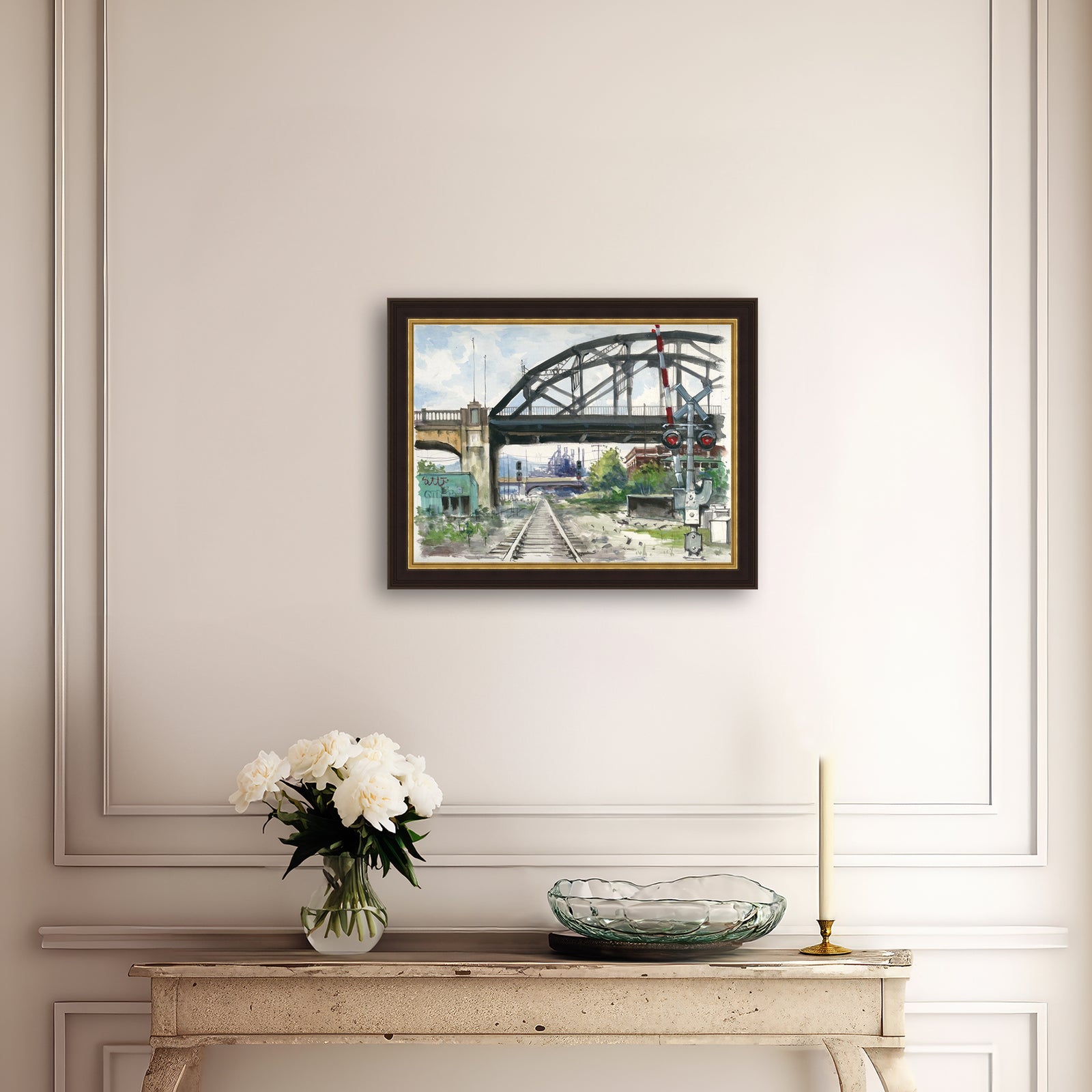 Rail Road Crossing Under Hill to Hill Bridge