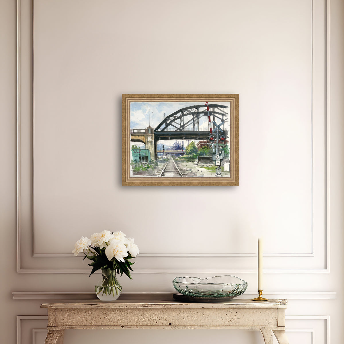 Rail Road Crossing Under Hill to Hill Bridge