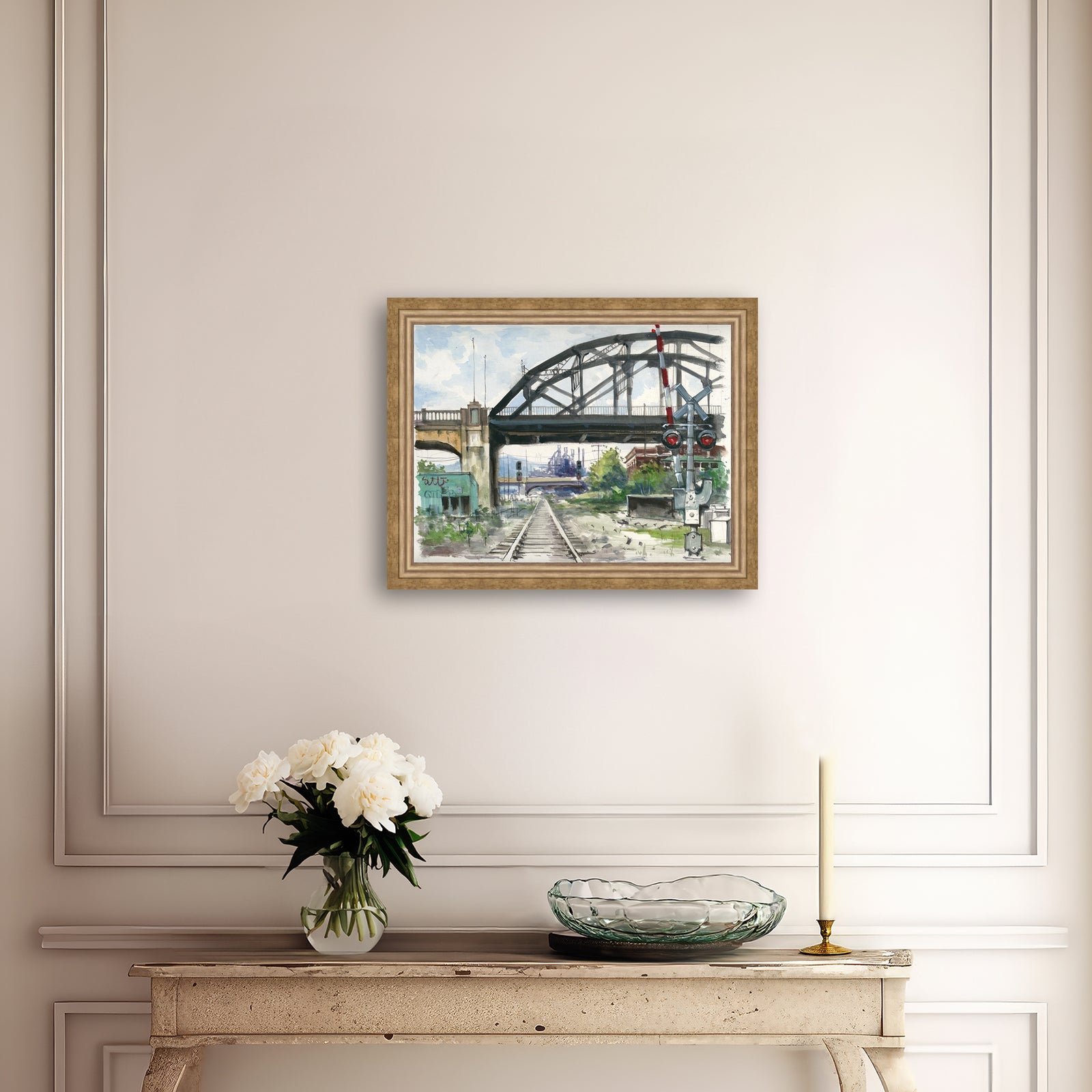 Rail Road Crossing Under Hill to Hill Bridge