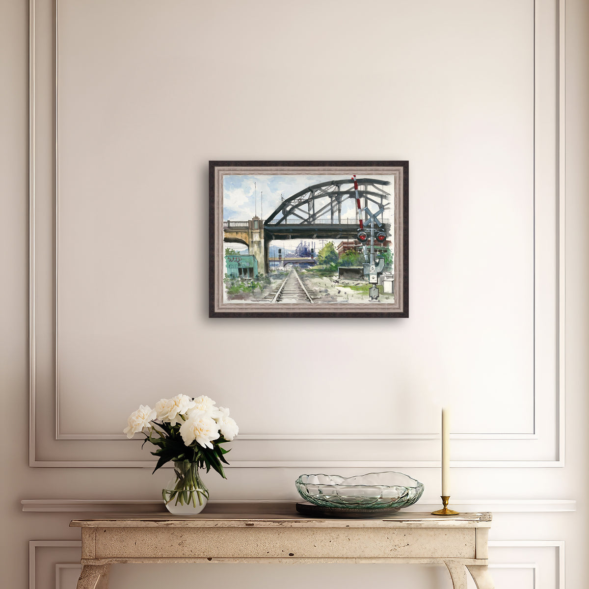 Rail Road Crossing Under Hill to Hill Bridge