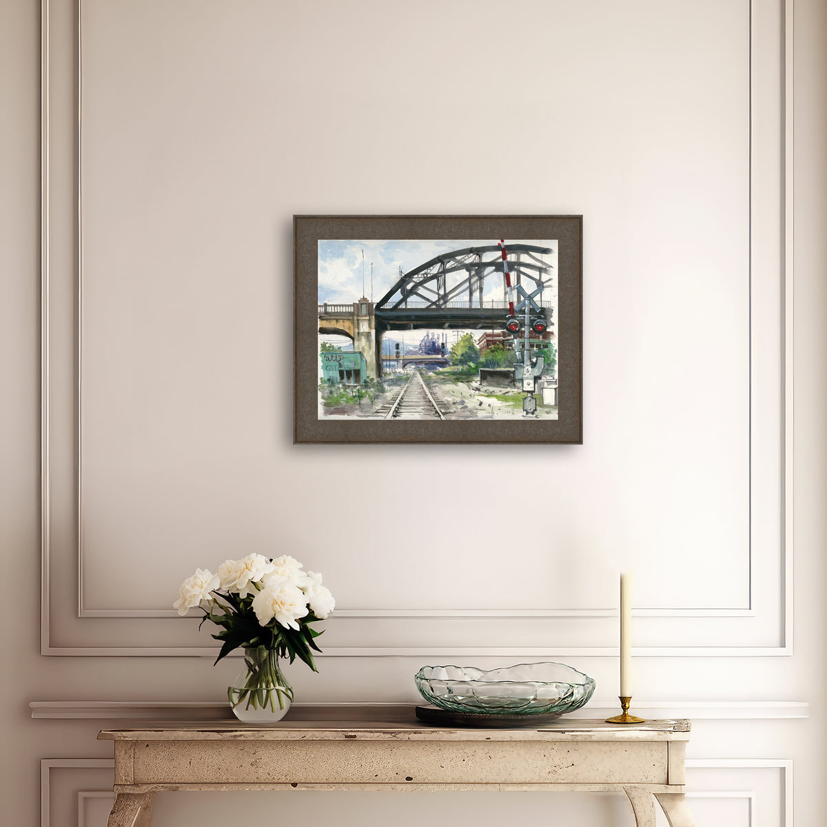 Rail Road Crossing Under Hill to Hill Bridge