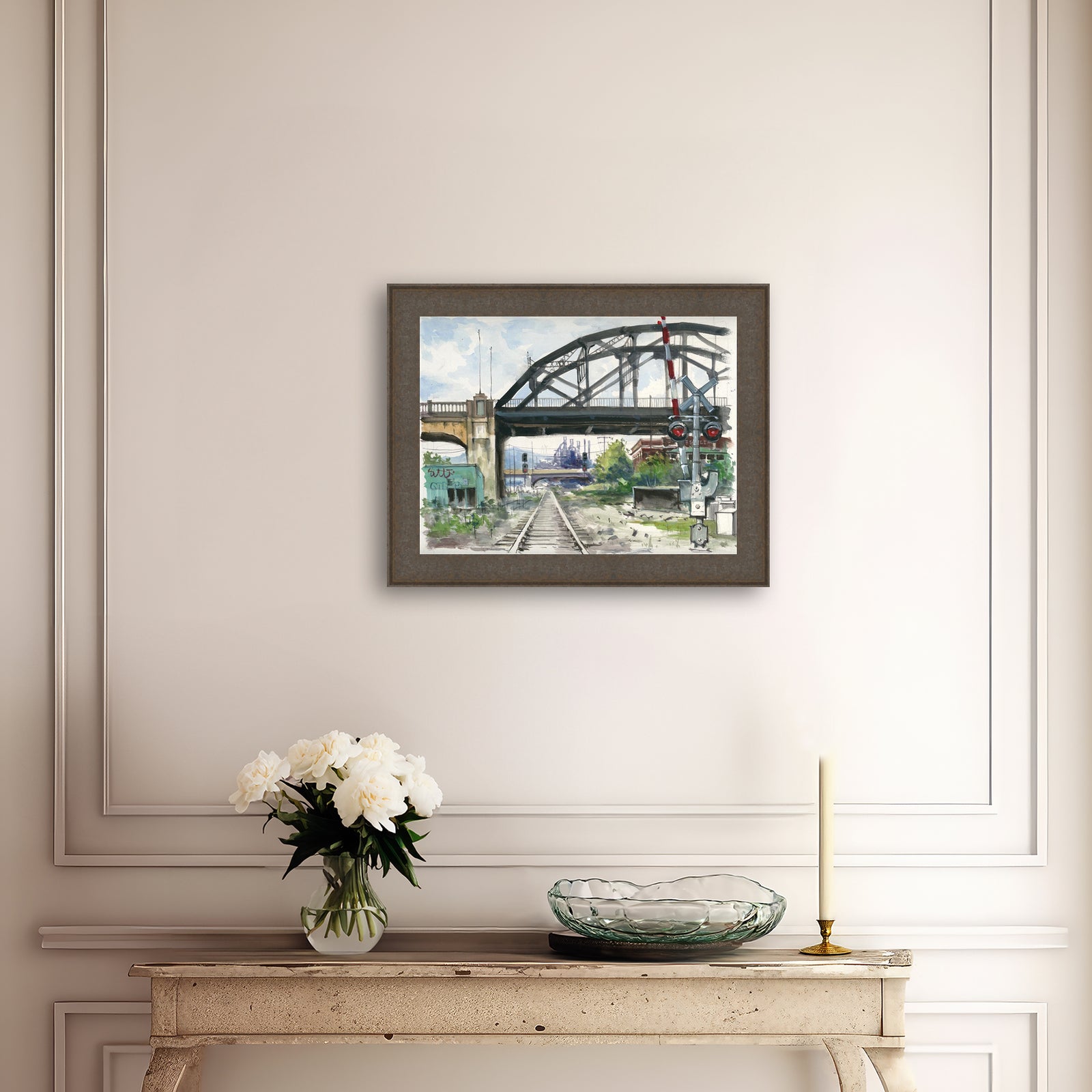 Rail Road Crossing Under Hill to Hill Bridge