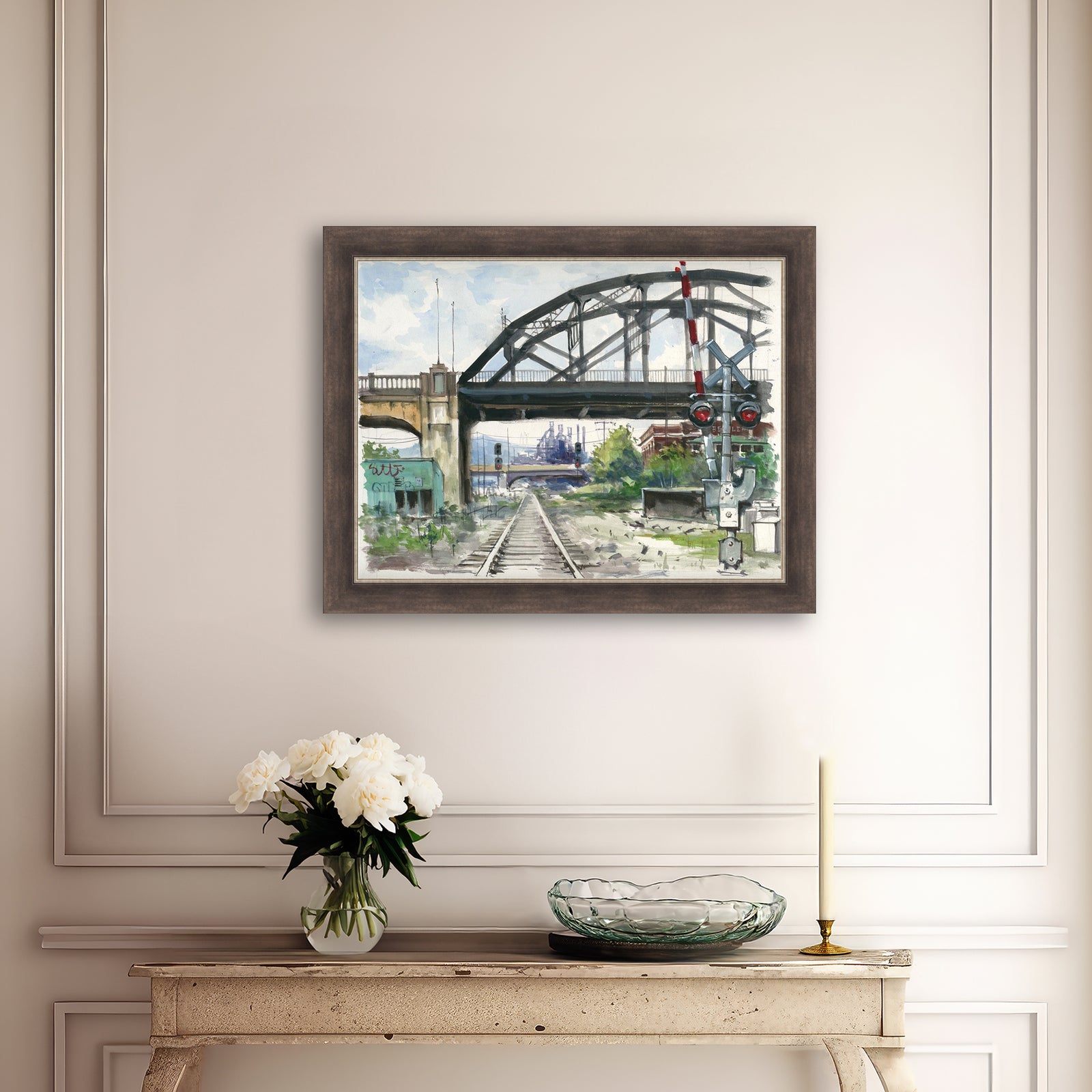 Rail Road Crossing Under Hill to Hill Bridge