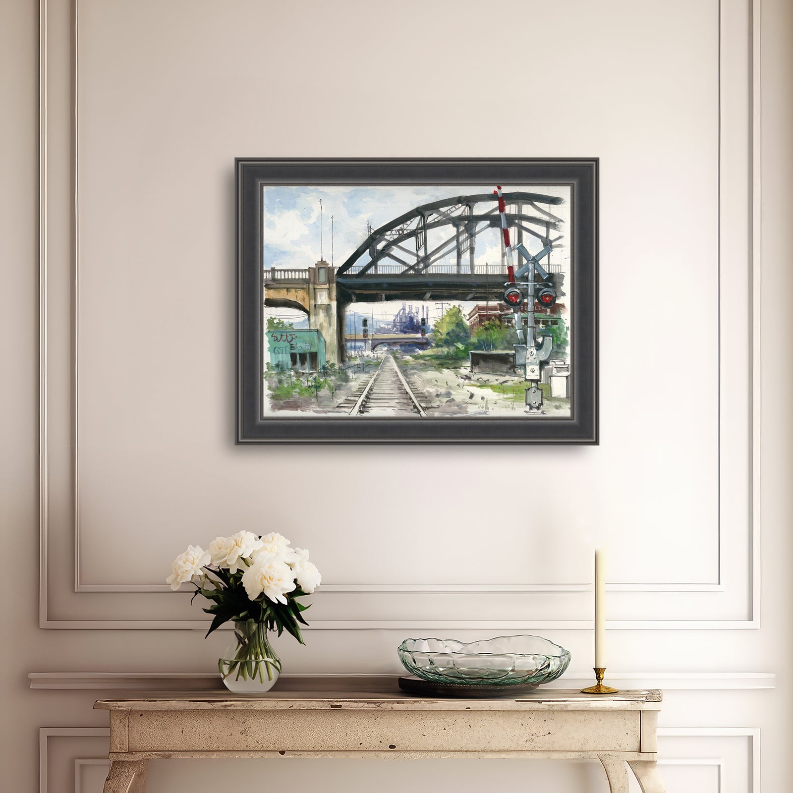 Rail Road Crossing Under Hill to Hill Bridge