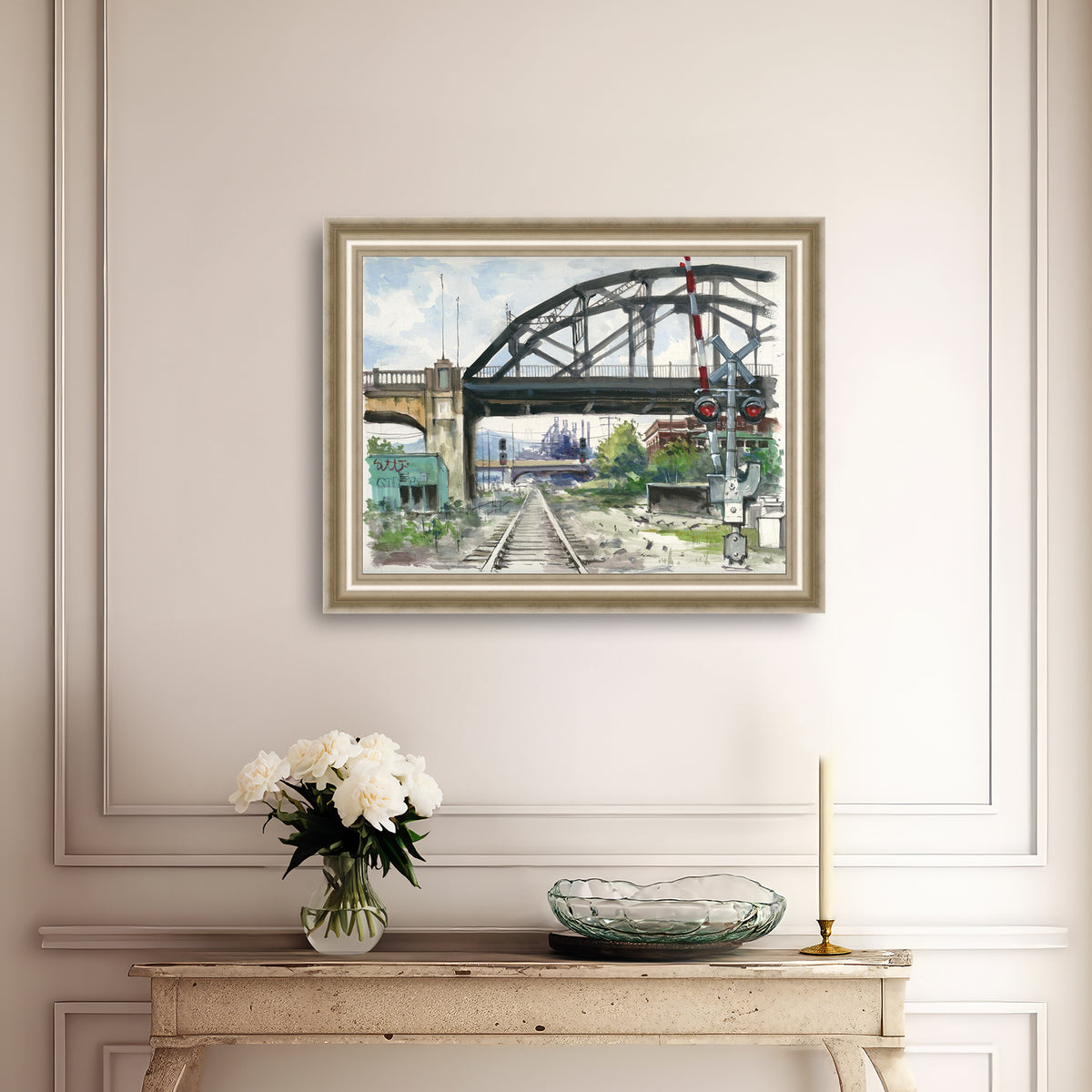 Rail Road Crossing Under Hill to Hill Bridge