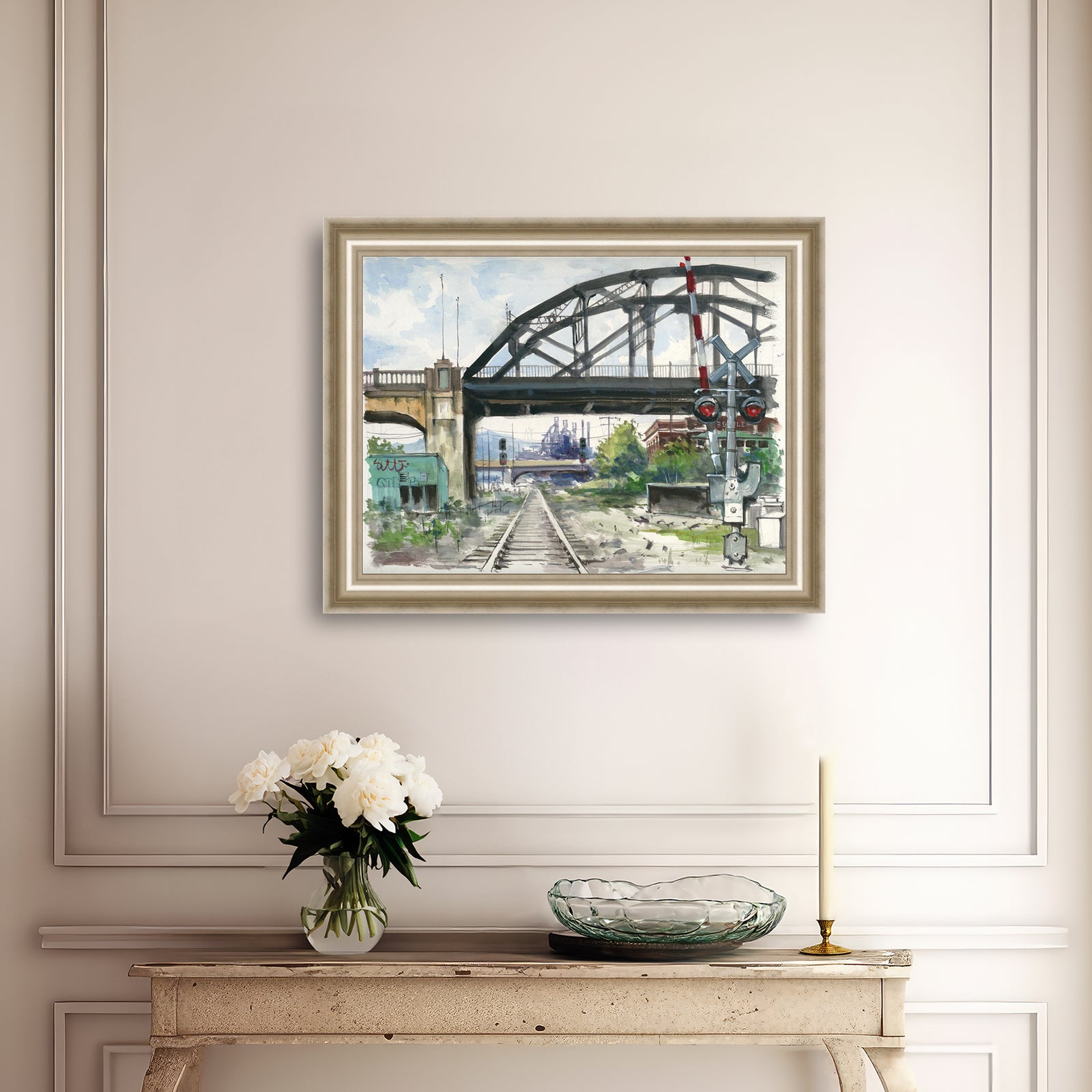 Rail Road Crossing Under Hill to Hill Bridge