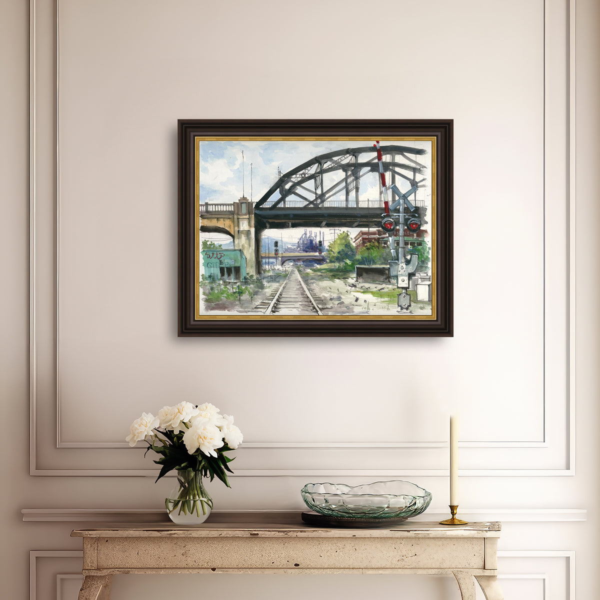 Rail Road Crossing Under Hill to Hill Bridge