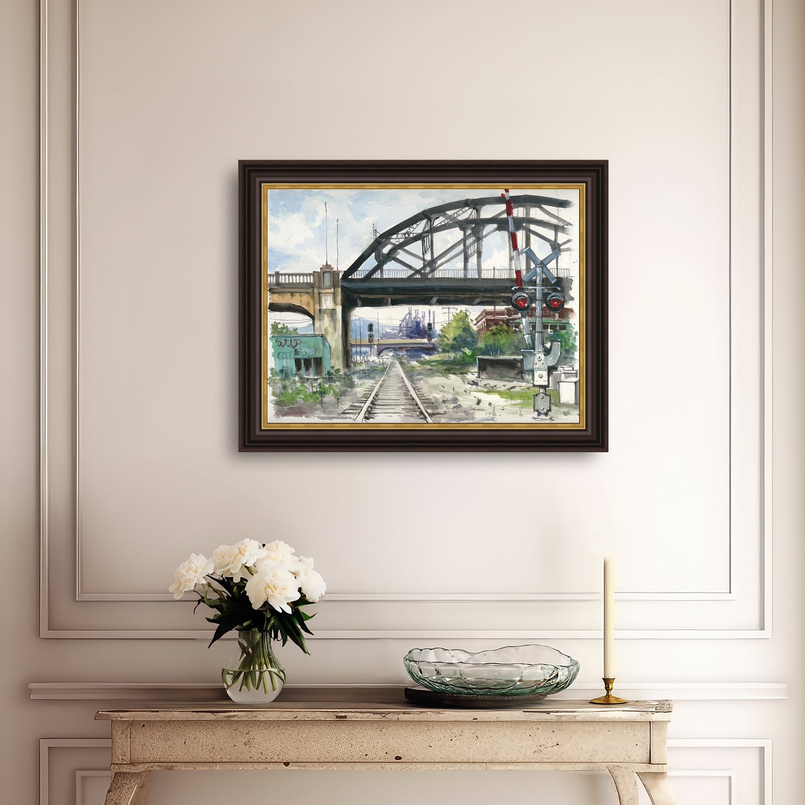 Rail Road Crossing Under Hill to Hill Bridge